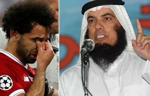 AlArabiya_Eng's tweet photo. Kuwaiti preacher Mubarak al-Bathali has claimed that Egyptian football star Mohammed #Salah’s injury during the #ChampionsLeagueFinal match against Real Madrid was "God’s punishment because he broke his fast" https://t.co/TS9blqlVU8 https://t.co/JeRwwX4Jkz