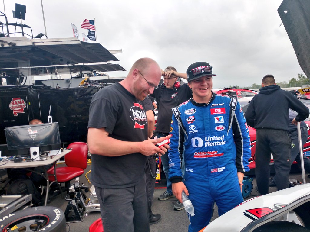 MdmMotorsports's tweet photo. .@sheldoncreed leads the way in the afternoon session at @poconoraceway. 
@zanesmith41 2nd.
@HBurtonRacing 3rd.
@chasepurdy12 8th. https://t.co/qeyuAMpeAe