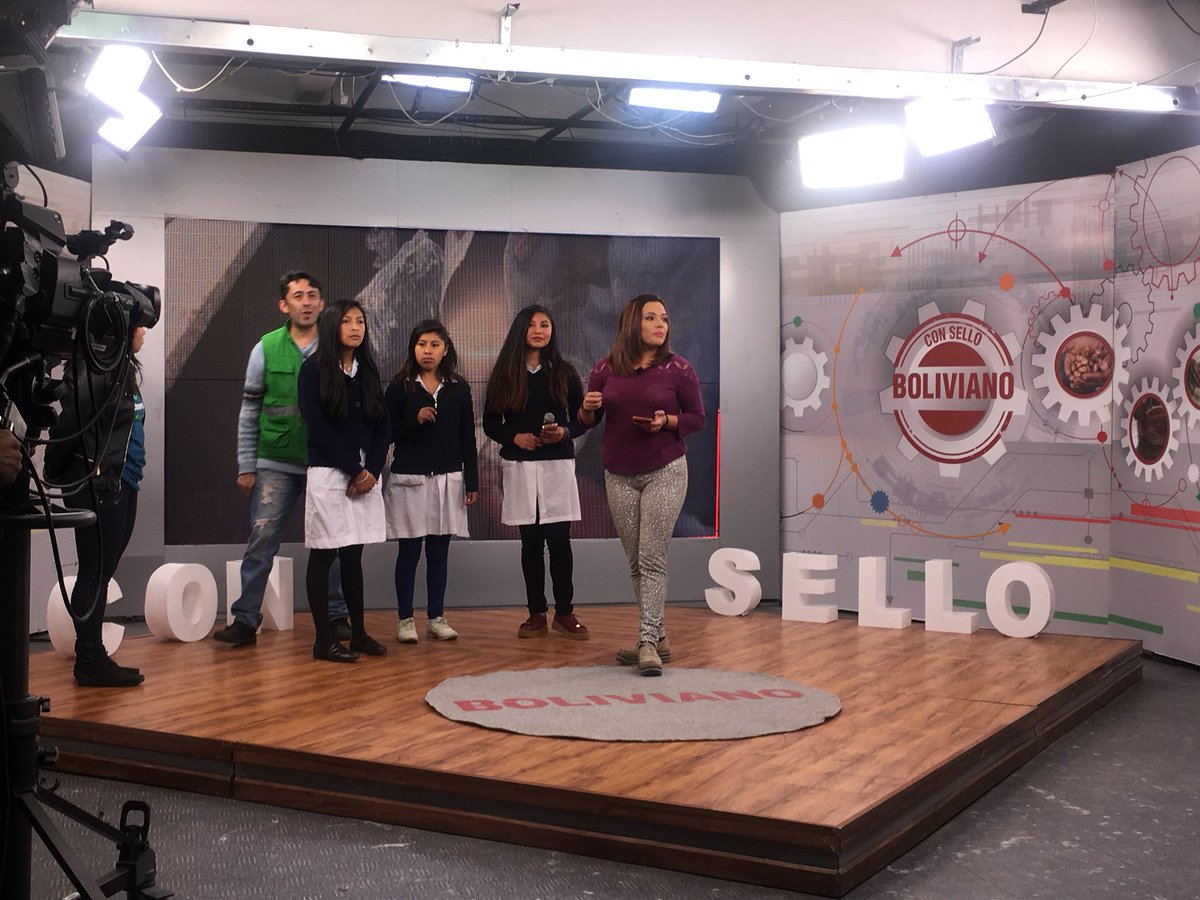 TechnovationBo's tweet photo. Thanks to @Canal_BoliviaTV for the interview with our girls about their Apps #ConSelloBoliviano  @technovation #LeadTheChange https://t.co/vgh1OtLOTm