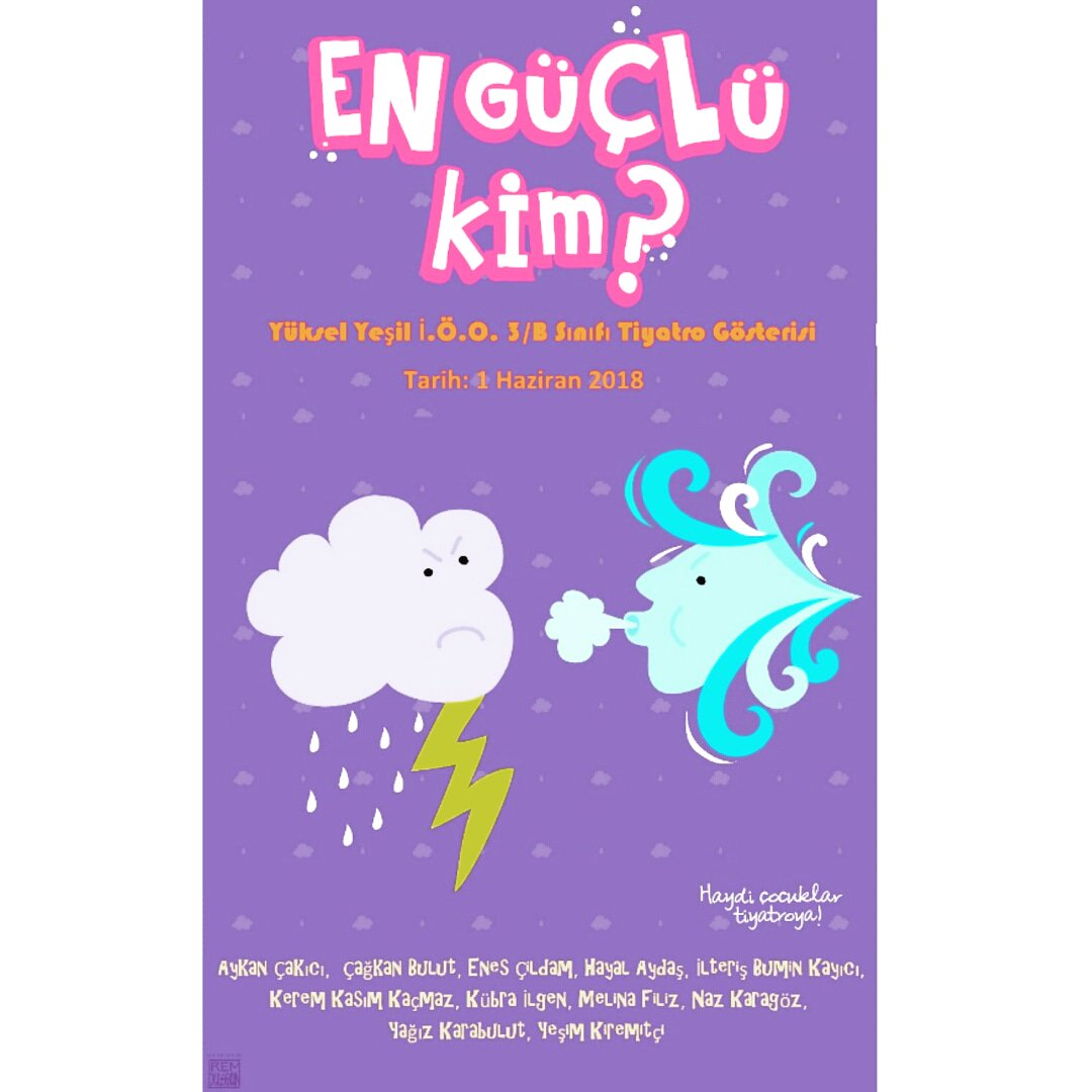 1 Haziran 2018 Cuma günü, Yüksel Yeşil İ.Ö.O. 3/B Sınıfı olarak sizlerleyiz😊