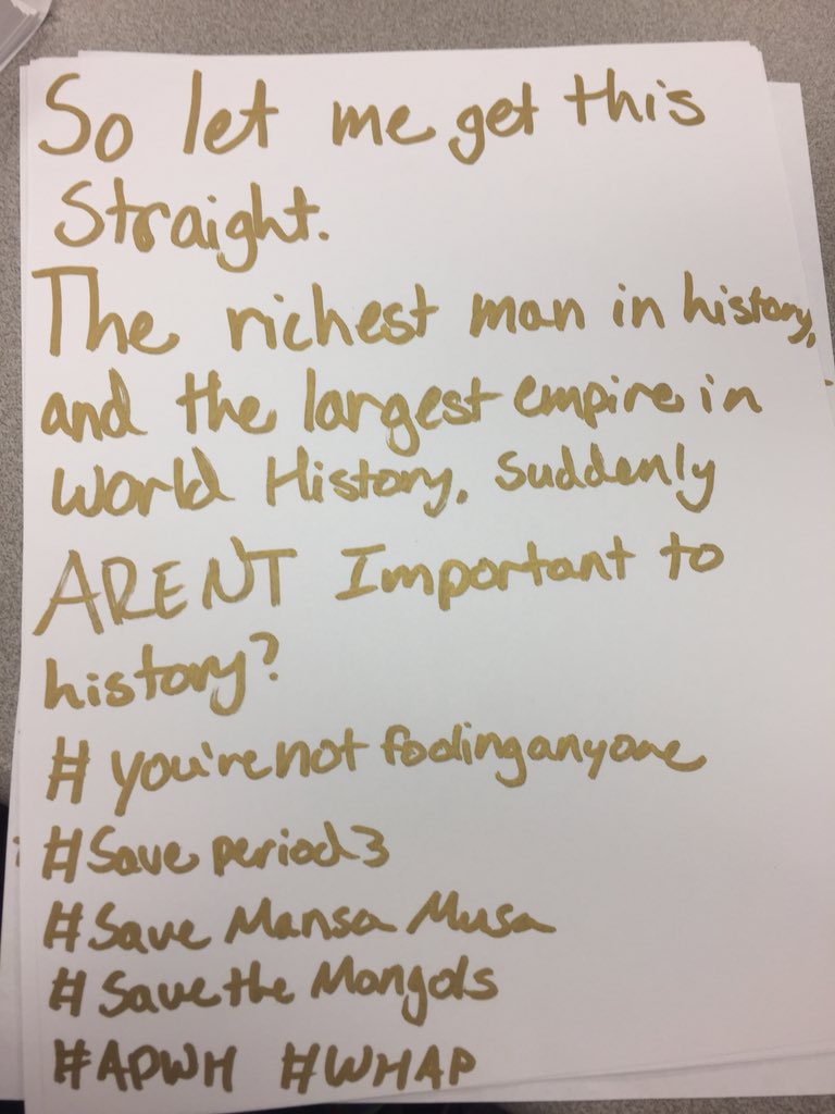 SaveAPWorld1's tweet photo. #saveapworld #yourenotfoolinganyone #apwh #APworldhistory #WHAP https://t.co/bhPKnAXcQt