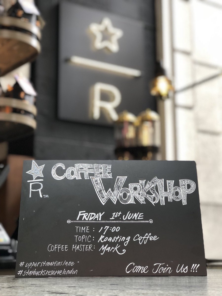 Join our Free Roasting Coffee Workshop this Friday from 17:00. Its a great opportunity to discover our high quality whole beans and of course taste some coffee.   #coffee #starbucksuk