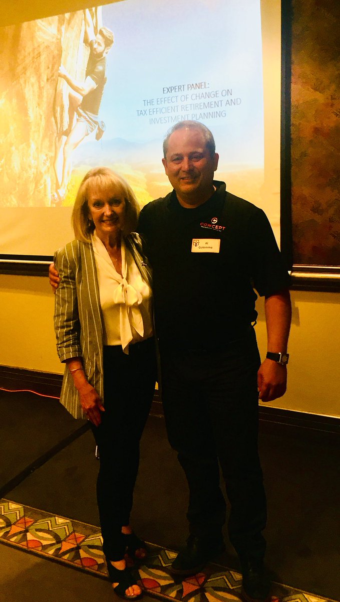 Our in-house tax superhero <a href="/algolemme/">Al Golemme</a> with <a href="/knowledgebureau/">Knowledge Bureau</a> President, <a href="/evelynjacks/">Evelyn Jacks</a> this morning at the #cesummits Calgary workshop. #education #tax #taxplanning #accounting #retirementplanning #investmentplanning #taxguru #advisor #taxadvisor