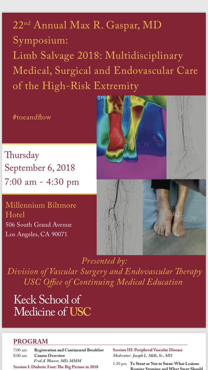 ziegler_md's tweet photo. The 22nd Annual Max R. Gaspar, MD Symposium for Vascular Surgery will be here soon! #vascularsurgery #vascular #limbsalvage #SALSA #CME #angiosomes #WatchMeWork
Register at https://t.co/woyDrykMd3 https://t.co/9cwWSKSeNv
