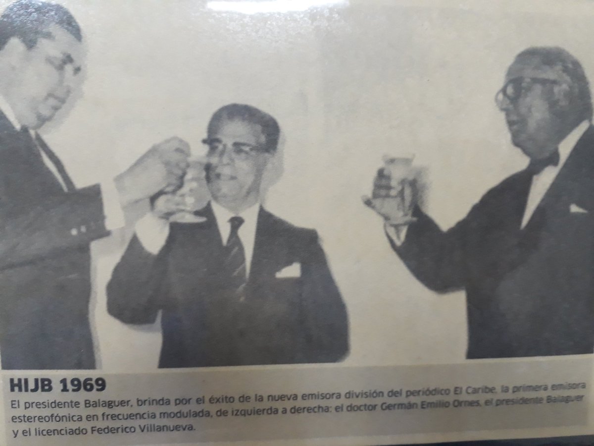 Acto de Inauguracion de HIJB 830AM con la asistencia del Dr. Juaquin Balaguer, en 1969. Hoy celebramos el 49 aniversario.