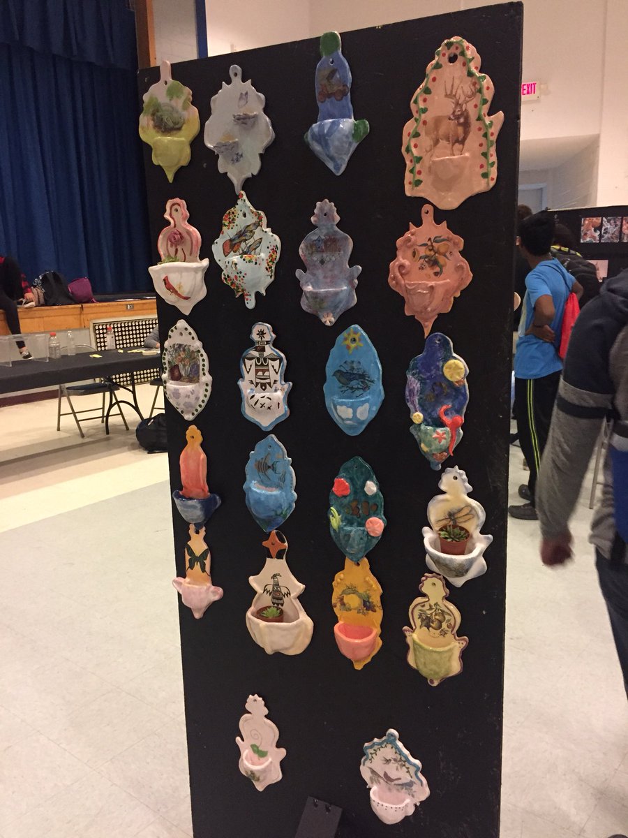 NBCceramics's tweet photo. The AP Art show is on until 5:00 today! Stop by to check out all the great artwork. 🎨 https://t.co/qkcrhaeJXj