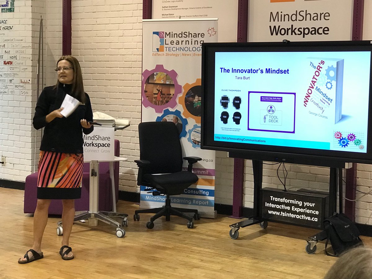 KAEdwards1's tweet photo. Tara from #peelaltprograms uses @gcouros book The Innovators Mindset to consolidate our Learning follow a full day retreat which made all of us learners again! Empowering Modern Learning @PeelSchools #peel21st https://t.co/bw9a20Fzvc
