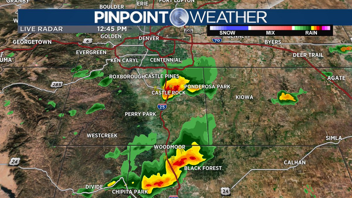 JessicaLebelWX's tweet photo. Storms are starting to fire along the Palmer Divide and are moving east. I'll keep a close eye on them in the Pinpoint Weather Center #cowx https://t.co/ud7fhOonWy
