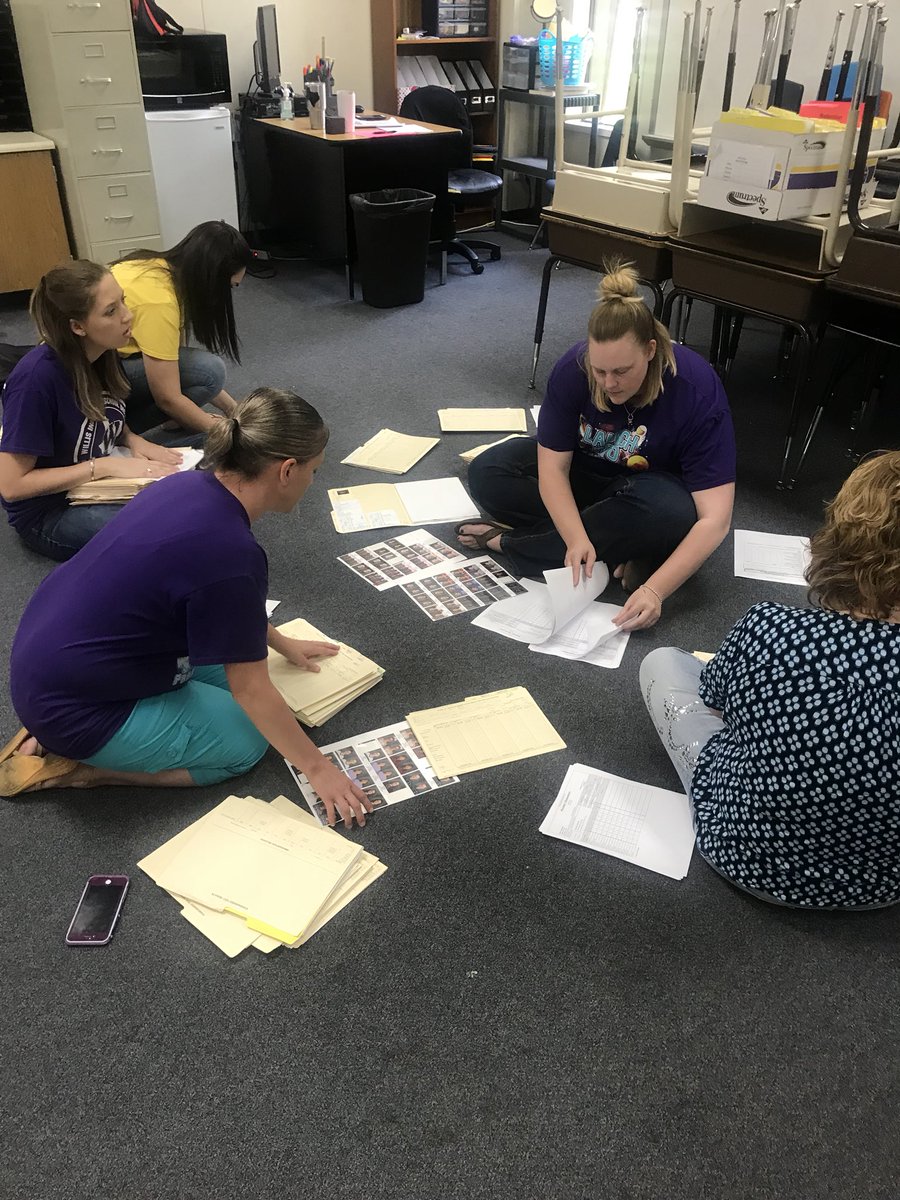WISDParmley's tweet photo. @WISDParmley teachers busy as bees working on cumulative and literacy folders! #ParmleyProud https://t.co/6NmCjUN60M