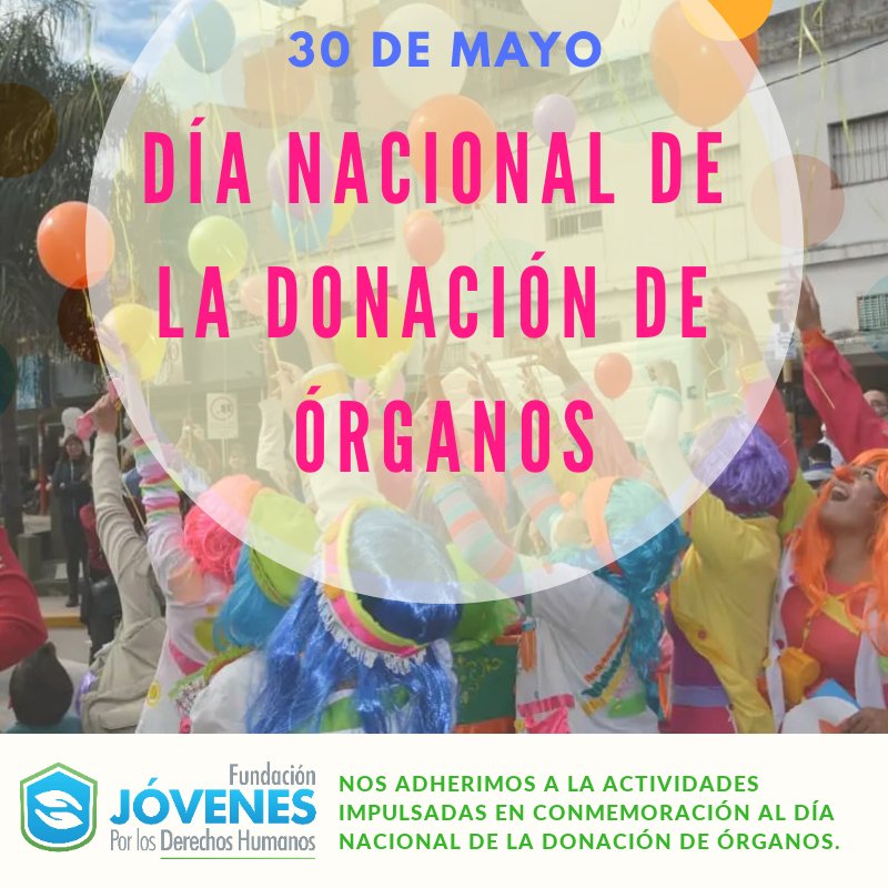 JOVENESDDHH's tweet photo. La Fundación jóvenes por los Derechos Humanos se adhiere a las actividades impulsadas en conmemoración al Día Nacional de la Donación de Órganos. #JovenesDDHH #DonaTusOrganos https://t.co/5AnIoWD4S5