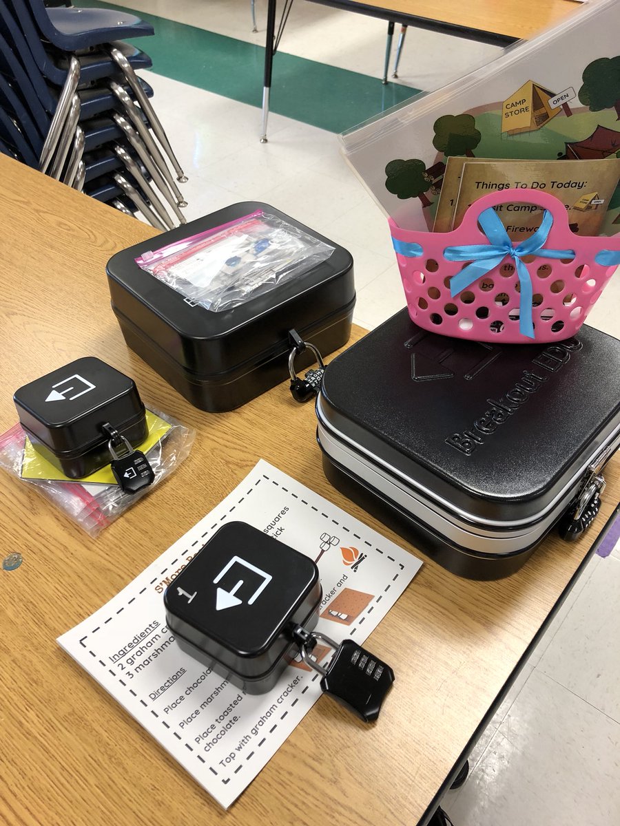 rosemarylara96's tweet photo. Kinders breaking out of the @breakoutEDU kit! Thankful for @melinda_valdez1, @TechCoachRobles & @Madrigalshelves for helping me get it together! Thanks @AT_Garrett for coming in with an extra set of hands! #KindersCanSolveandCode #SteubingInspired #NISDInspired @NISDSteubing https://t.co/DKNy1w2E7k