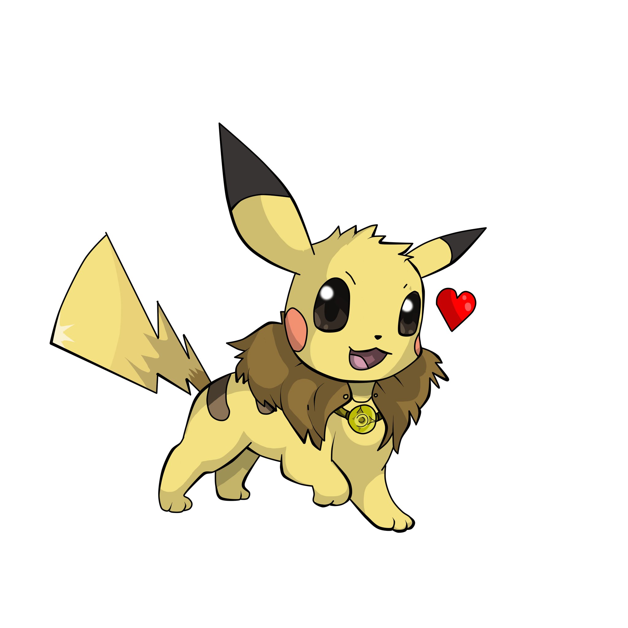 A quick Eevachu (Eevee and Pikachu fusion) (Art by me) : r/pokemon