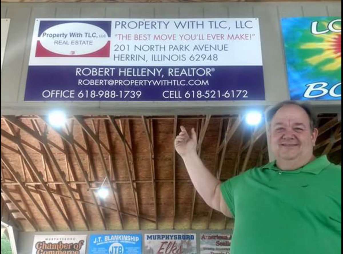 PropertyTLC's tweet photo. Bocce, Real Estate, and Robert!
Check out his new sign at the Murphysboro Bocce Courts.
#PropertyWithTLC https://t.co/O5AC1wWsxz