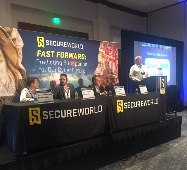 SecureWorld's tweet photo. What will they think of next? One of our afternoon panels on Emerging Threats. #SWATL18 #whatsnow #whatsnext #FutureSec #SWFuture https://t.co/ZlwVaPx308