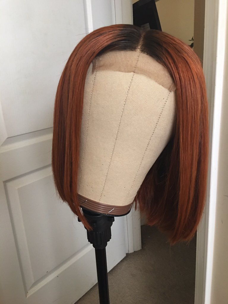 Tiashaaaaa's tweet image. For sale ‼️ $250 14" lace closure unit custom colored with blunt cut. Used 2 bundles and a closure from the @touchofreflect1 hair collection 💕Made to fit head sizes 21.5-22.
#closurewigs #custommadewigs  #imakewigs #laceclosure #closureunit #lacefrontal  #beauty #unitforsale
