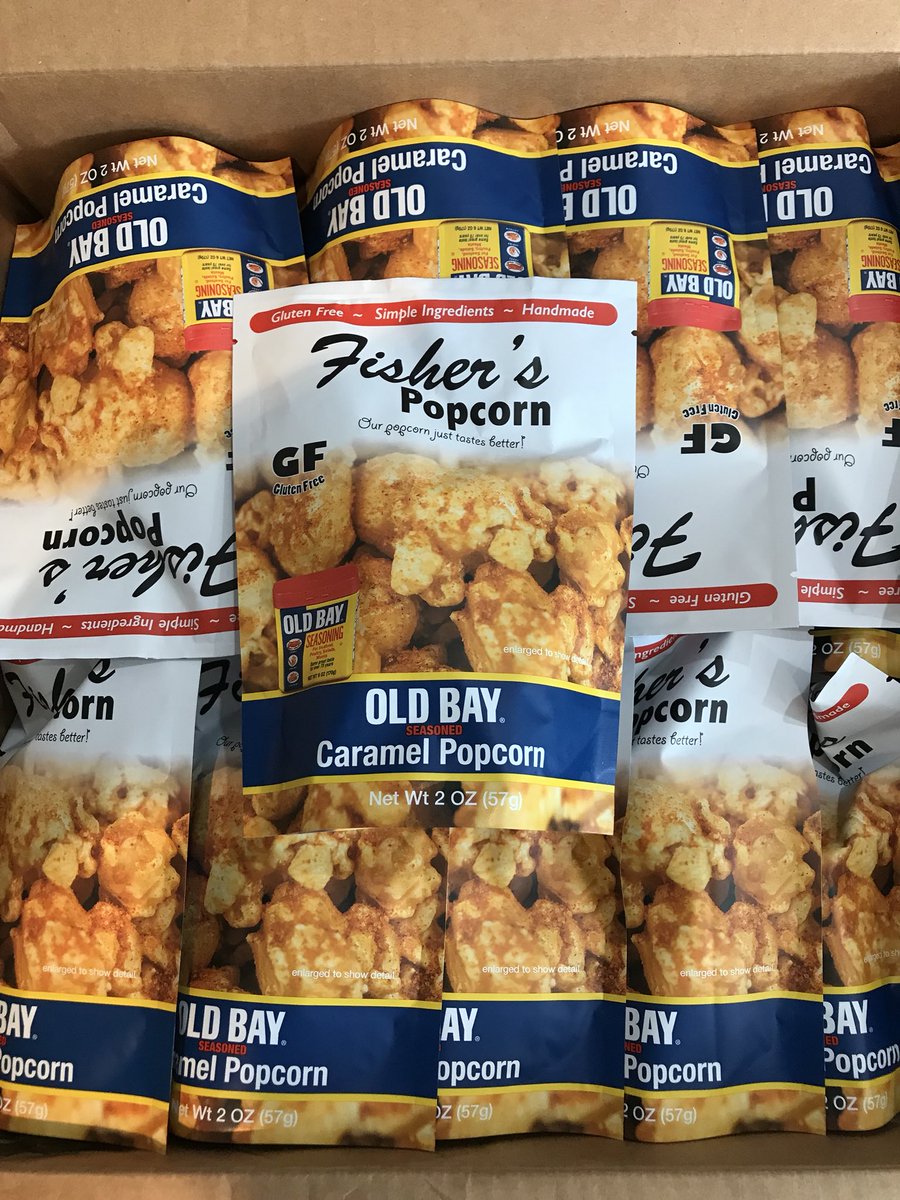baltimorebox's tweet photo. RT if you would crush a bag or two of these @OLDBAYSeasoning covered @fisherspopcorn! 😋🎁🔥 https://t.co/JQWEtFHXQp