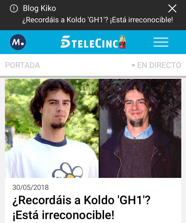 Kiko_Hernandez's tweet photo. RECORDÁIS A KOLDO GH1⁉️Ha vuelto a ser noticia y está totalmente irreconocible!!! 😱🙈 Ver aquí: https://t.co/hNFtunkGVP #Gh #GranHermano #TierraDeNadie11 https://t.co/4P6KqgJKmG