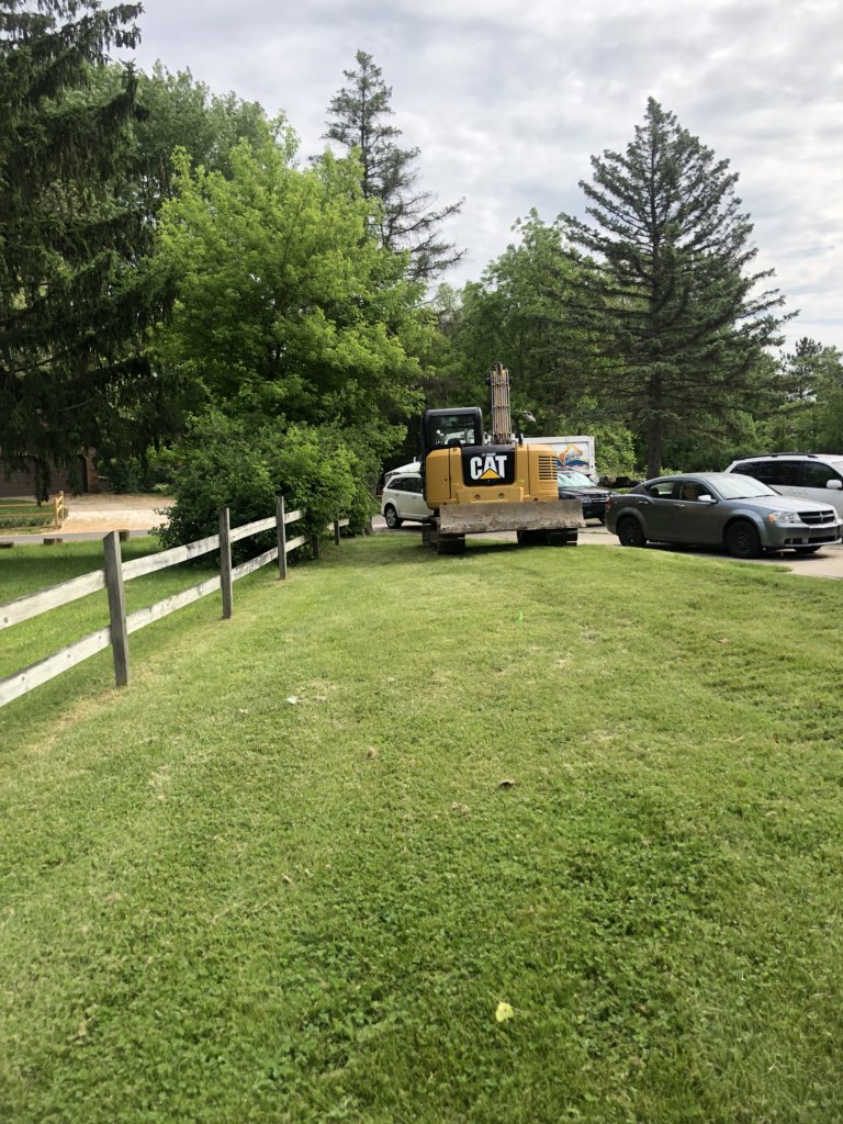 DigItExcavating's tweet photo. ✅Checking soils under a failing mound system with the local health dept.🔎 #cat308 #digginit #digitexcavating #soilsample #septicsystem @PumpThatSeptic https://t.co/8cy8u7jnJI