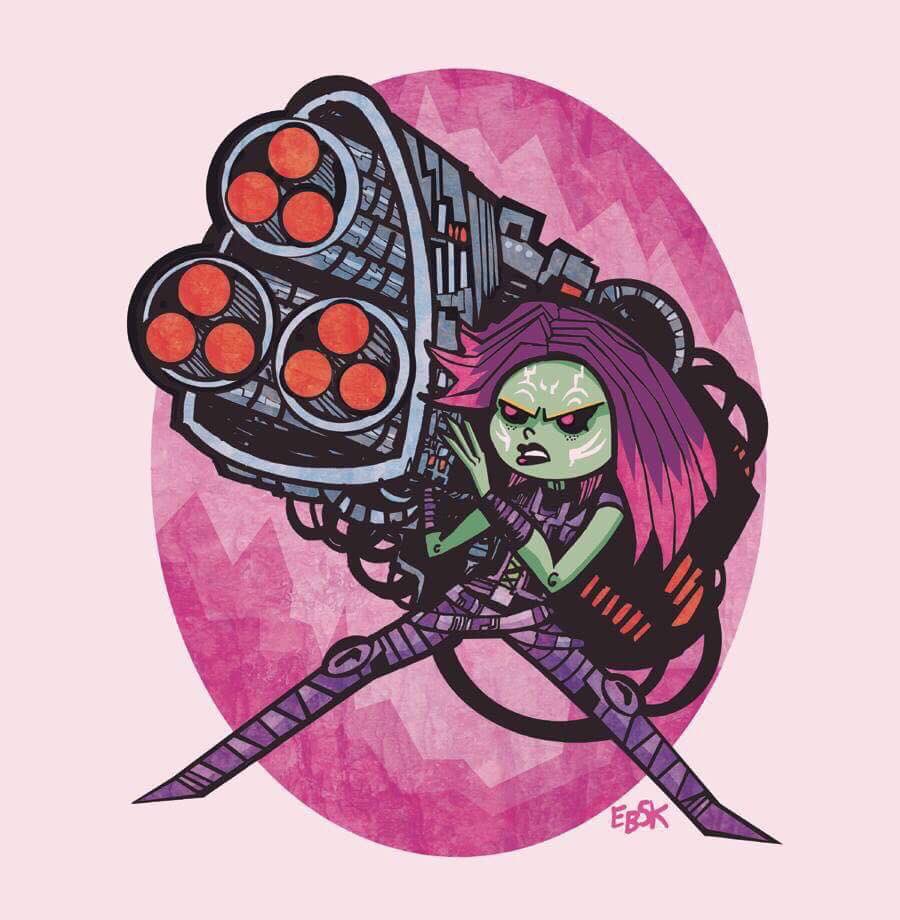 edbot5000's tweet photo. Gamora piece I did exactly one year ago today! 
Gamora piece en color... prints available on my @storenvy or message me! #gamora #guardiansofthegalaxy #guardiansofthegalaxyvol2 #marvel #illustration #movies #biggun #daughtersofthanos #bfg #zoesaldana #gotg #print #merch https://t.co/6i4t0gte9c