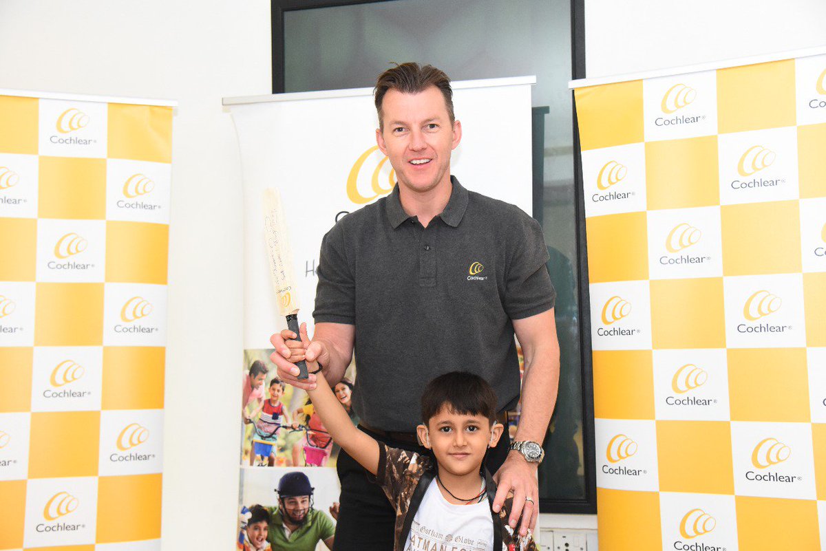 Cochlear India (@cochlearindia) on Twitter photo Our 5-year-old #Superhearo Shivansh Sharma is a huge fan of music & dancing. He is a bilateral implantee with his 1st implant at the age of 3 years & 2nd at the age of 4. Here are pictures of when he met our Global Hearing Ambassador <a href="/BrettLee_58/">@BrettLee_58</a> at the #SoundsOfCricket event. Our 5-year-old #Superhearo Shivansh Sharma is a huge fan of music & dancing. He is a bilateral implantee with his 1st implant at the age of 3 years & 2nd at the age of 4. Here are pictures of when he met our Global Hearing Ambassador <a href="/BrettLee_58/">@BrettLee_58</a> at the #SoundsOfCricket event.