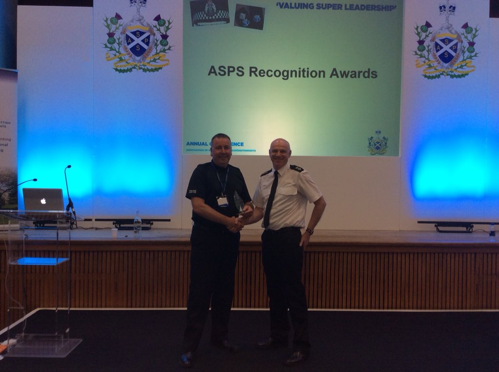ScotPoliceSupts's tweet photo. Congratulations to recipients of the ASPS recognition awards 2018 C/Supt Brian McInulty, C/Supt Sharon Milton, Supt Donna Henderson, Supt David Baird and Supt Suzie Mertes #ASPS2018 https://t.co/sym0LVkaGt