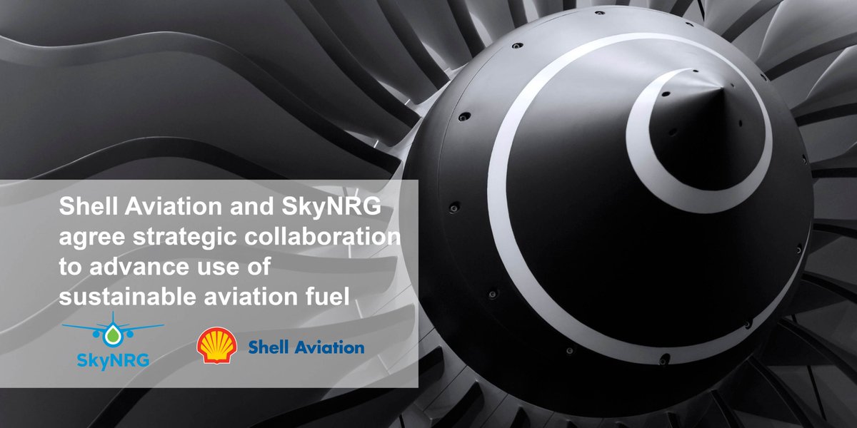 SKYNRG's tweet photo. @SKYNRG announces new strategic collaboration with @Shell Aviation, for more info check our press release: https://t.co/TH85kodH76 #sustainableaviationfuel #shellaviation #futurefriendlyflying #skynrg https://t.co/3dhi6ZFi3p