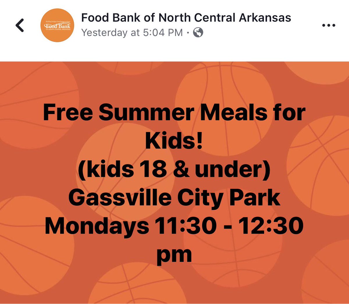 Mtn Home, folks! Check this out! #EndSummerHunger @DanaJoBrown @Dr_JakeLong @JohnnyKey_AR @VanessaThomasJ6