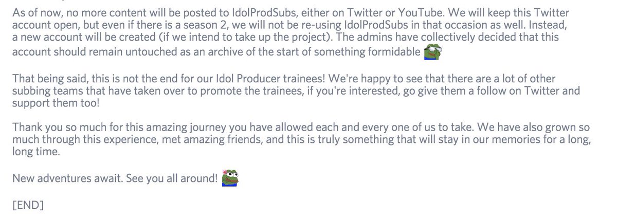 Idol Producer Subs tweet media