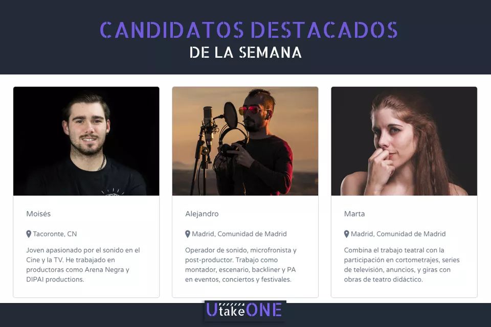 utake0NE's tweet photo. Tenemos unos candidatos increíbles.

¿Eres un profesional audiovisual? 📽️
¿De los espectáculos? 👯‍♂️
¿De los videojuegos? 👨‍💻

¡UtakeONE es para ti!

https://t.co/PkcUTKFlQM https://t.co/hZ32PW01Fi