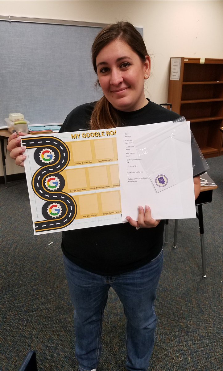 mghholloway's tweet photo. @EppsIslandKISD teachers Ms. Wilson &amp; Ms. Bowie started their #MyGoogleRoadmap journeys with online classes in May! #KleinReimaginesPD https://t.co/DyM0pdifxJ