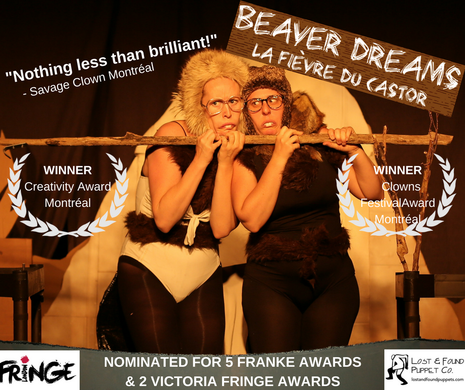 LostFoundPuppet's tweet photo. These beavers are wet with excitement to open the festival tonight @ 5:30pm Venue 3 McManus Studio!! Grrrrooooowww...SNORT!
#lndfringe 
#humanspretendingtobeanimalspretendingtobehumans https://t.co/3mi3EaKIlg
