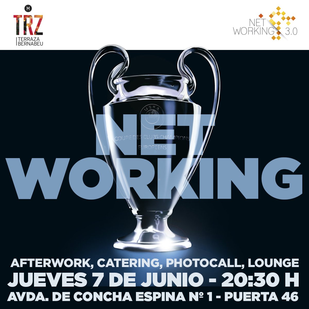 #SAVETHEDATE Jueves 7JUN vuelve el mejor #Afterwork de la Capital!. Lo estabas esperando!. Sólo el mejor evento merece el mejor escenario. Te esperamos! #Networking #Bernabeu #Networker #ElNegocioNuncaDuerme #Ocio &amp; #Negocio #Eventos