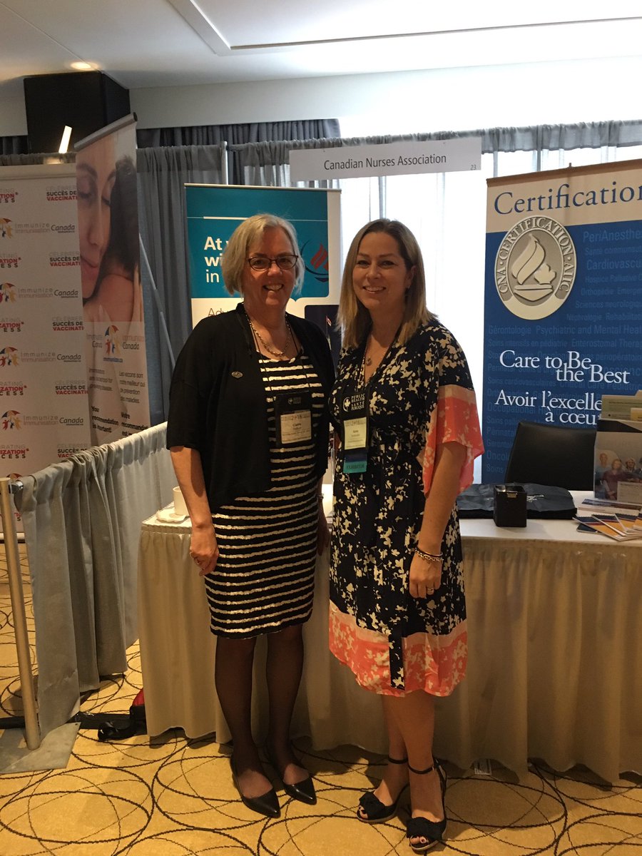 KareyShu's tweet photo. Proud to be with @canadanurses President-elect Claire Betker at #PHSP2018. #YesThisIsNursing #PublicHealthMatters https://t.co/5258E8yDaw