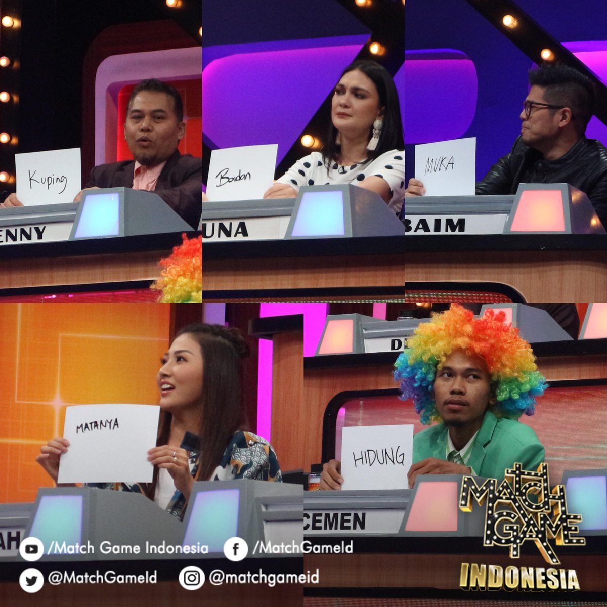 MatchGameId's tweet photo. Next! ada pertanyaan yg cukup bikin mikir, semua panelis punya jawaban yang beda loh. Ini nih pertanyaannya "Karena kesalahan dalam percobaan sains, penampilan Joni kini berubah. Sekarang dia tampak lebih muda tapi sayang (titik-titiknya)nya mengecil. #MatchGameGTV @OfficialGTVID https://t.co/1at1NXBK2F