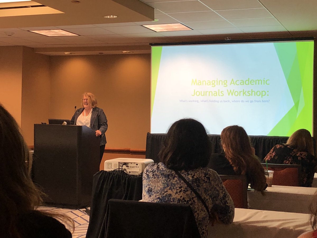 EmeraldGlobal's tweet image. It’s a packed house for Publisher Patti Davis’s #SSP2018 session “Managing Academic Journals” — they’ve even had to bring in extra chairs! Thank you to everyone who joined the discussion this morning. #SSPat40 @ScholarlyPub