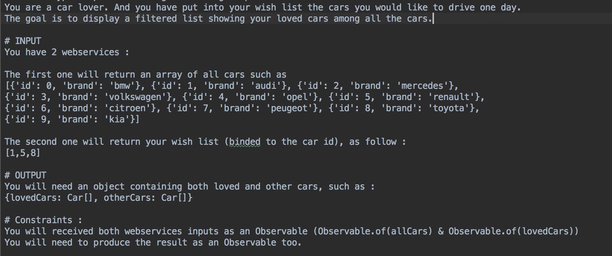 turhanoz's tweet image. To all #TypeScript developers using #RxJs, here is a little challenge that I made for you. Feel free to comment with the solution you came up with :)
#devChallenge #front