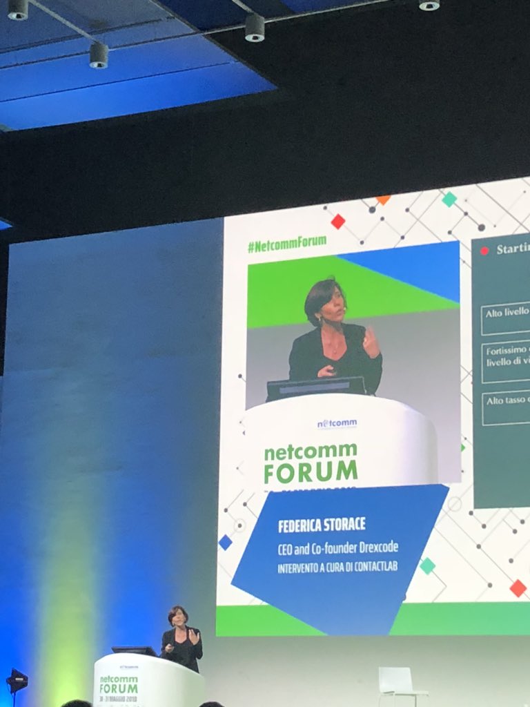 MasterDCS's tweet photo. La comunicazione real time per migliorare le conversioni degli #ecommerce : il caso di @drexcodecom alla plenaria di #NetcommForum 
@ConsNetcomm 
#MasterDCS https://t.co/nvApJObyWX
