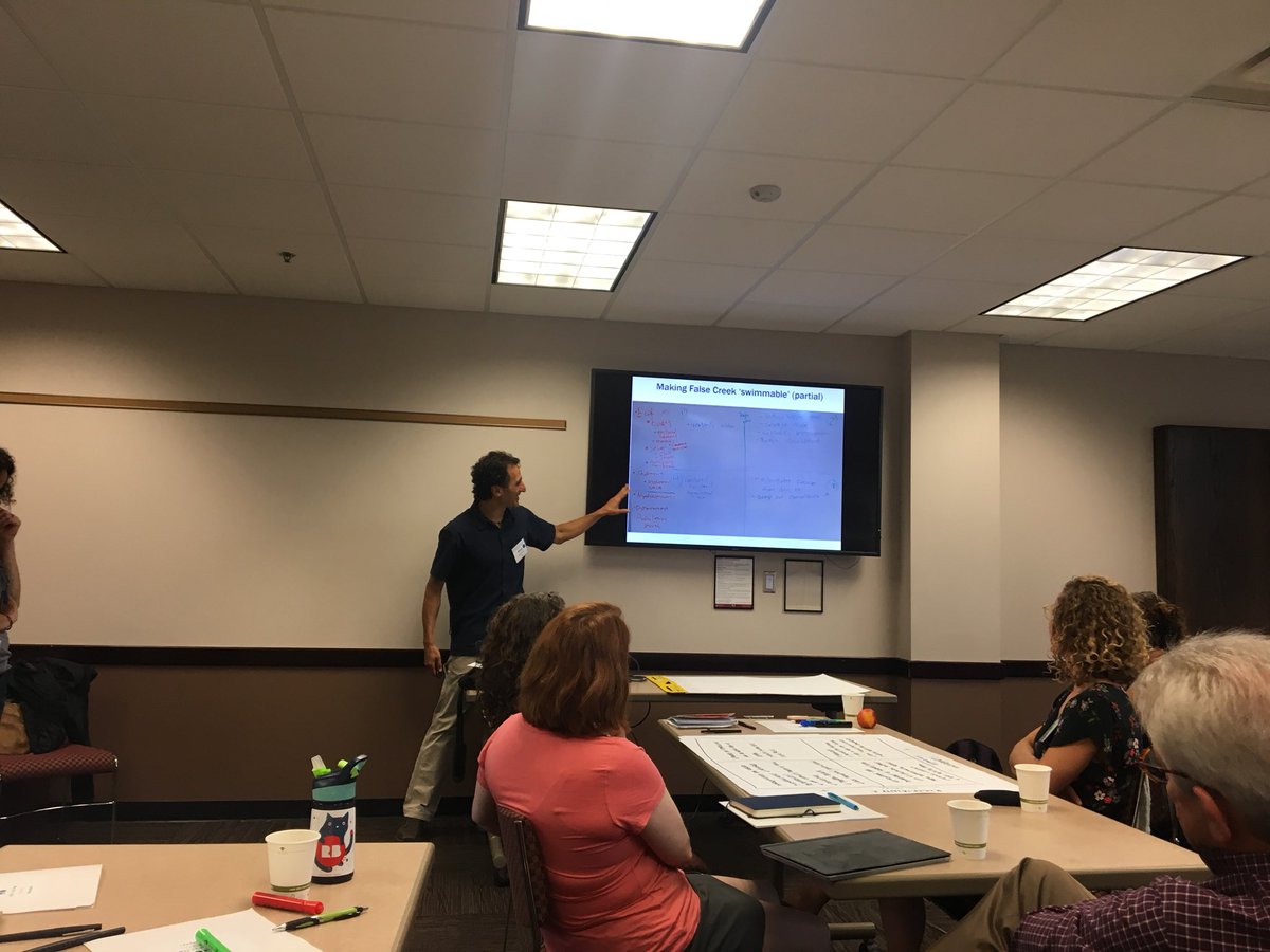 aaronlstrong's tweet photo. . @simondonner presents an example of using scenario thinking in leadership training. Charting the future of education for sustainability leaders #leopoldteachin #leopoldlp https://t.co/r6pgJsrENM