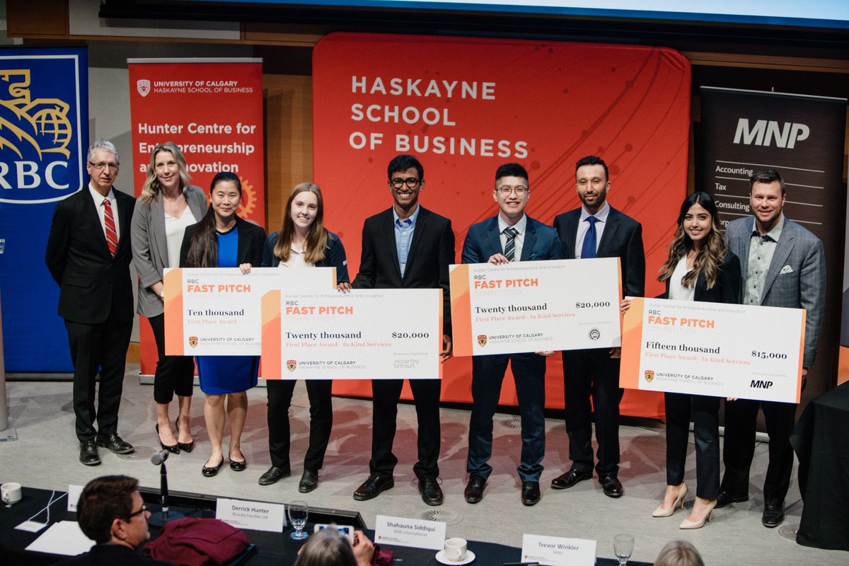 HaskayneSchool's tweet photo. What do RFID bike locks, wearable tech devices and data tracking chips for horses all have in common? These and many other new venture ideas were pitched at this year’s #RBCFastPitch competition: https://t.co/nwCNHv2r4R https://t.co/2QthJtMtb3
