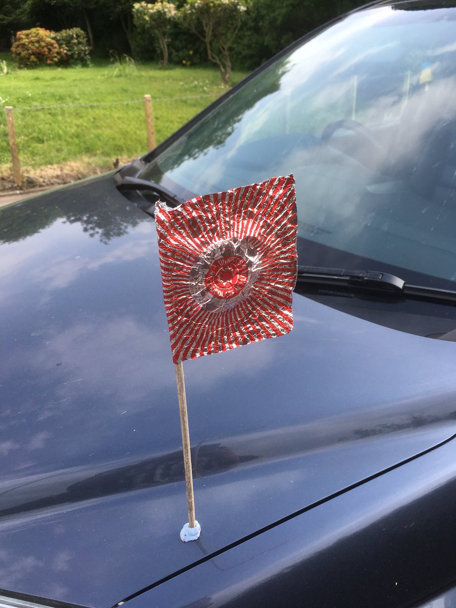 Sometimes I’ll stick a couple of Tunnock’s Tea Cake wrappers on the bonnet of my car to trick people into thinking I’m the Emperor of Japan on a state visit