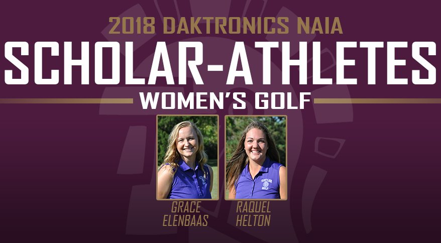 taylortrojans's tweet photo. WGOLF | Elenbaas and Helton Named NAIA Scholar-Athletes | @TaylorUGolf
 - https://t.co/ZzTaJW7TWE https://t.co/6lkQte0ODN