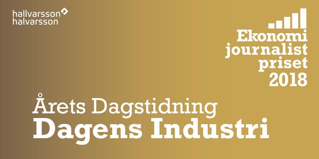 Ekonomijpriset's tweet photo. Stort grattis till Årets dagstidning @dagensindustri #nfcs2018 https://t.co/IEyrCq01TU