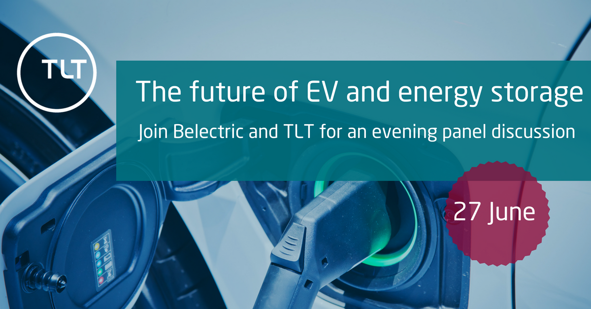 TLT_LLP's tweet photo. Great line up of speakers to discuss battery storage, EV charging infrastructure, the future of debt and more. Details and registration: https://t.co/5dp40JBtFs  @BELECTRIC_UK https://t.co/ObMMpwV4is