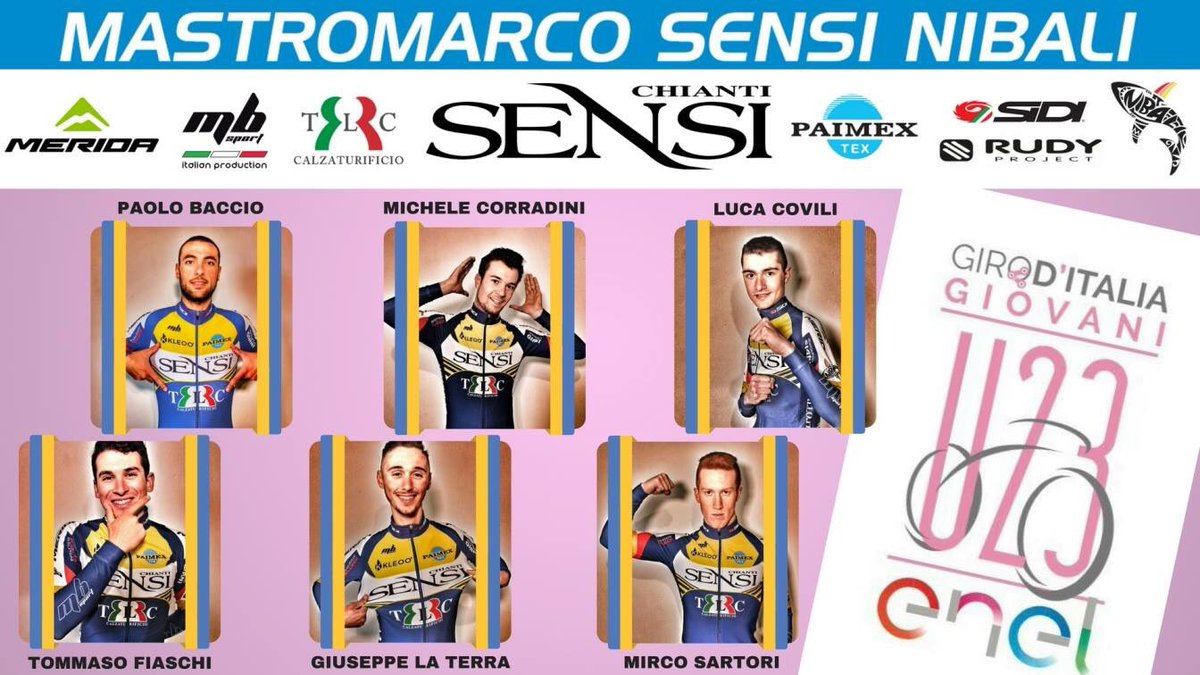 Fatta la squadra per il <a href="/giroditaliau23/">Giro d'Italia Giovani Under 23</a> (7-16/06) 🚴🏻‍♂️🇮🇹💗 <a href="/TeamMastromarco/">MASTROMARCO SENSI NIBALI</a> #Sensi #Nibali