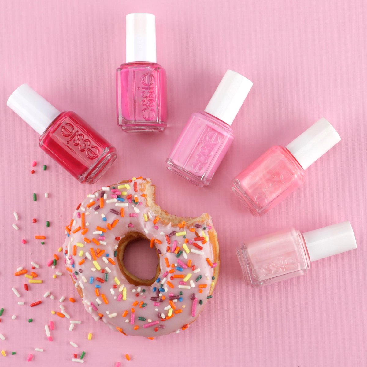 essie's tweet photo. pinks so pretty they look (almost!) good enough to eat... comment a π emoji if pinks are your faves! featured: #plumberry, #secretstory, #cascadecool, #pinkdiamond and color of the month #essiefiji snag your faves: https://t.co/3lZizruPty https://t.co/m1mBHd5lJX