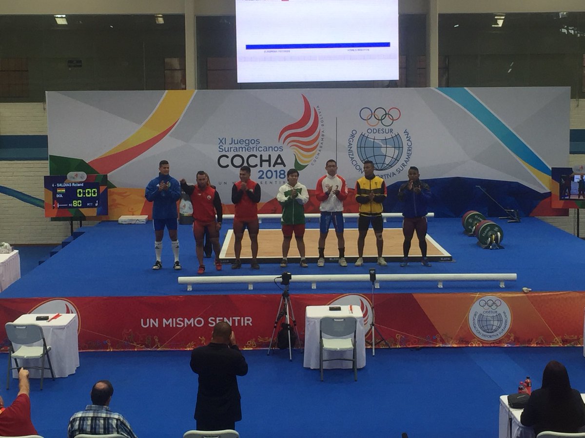 JuanVeraV's tweet photo. Arley Méndez y Kevin Wormald compiten en el levantamiento de pesas cat 85kg! 
@Cocha2018 
@adnradiochile 
#ADNTOP https://t.co/BD2Wy5hOOR