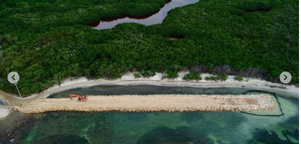 redescnc's tweet photo. Avanza a buen ritmo Pedraplen de la vía Playetas en Barú. Tan solo con un mes, ya lleva un 12%, según indicó el gobernador @dumek_turbay https://t.co/evUncsJoBn