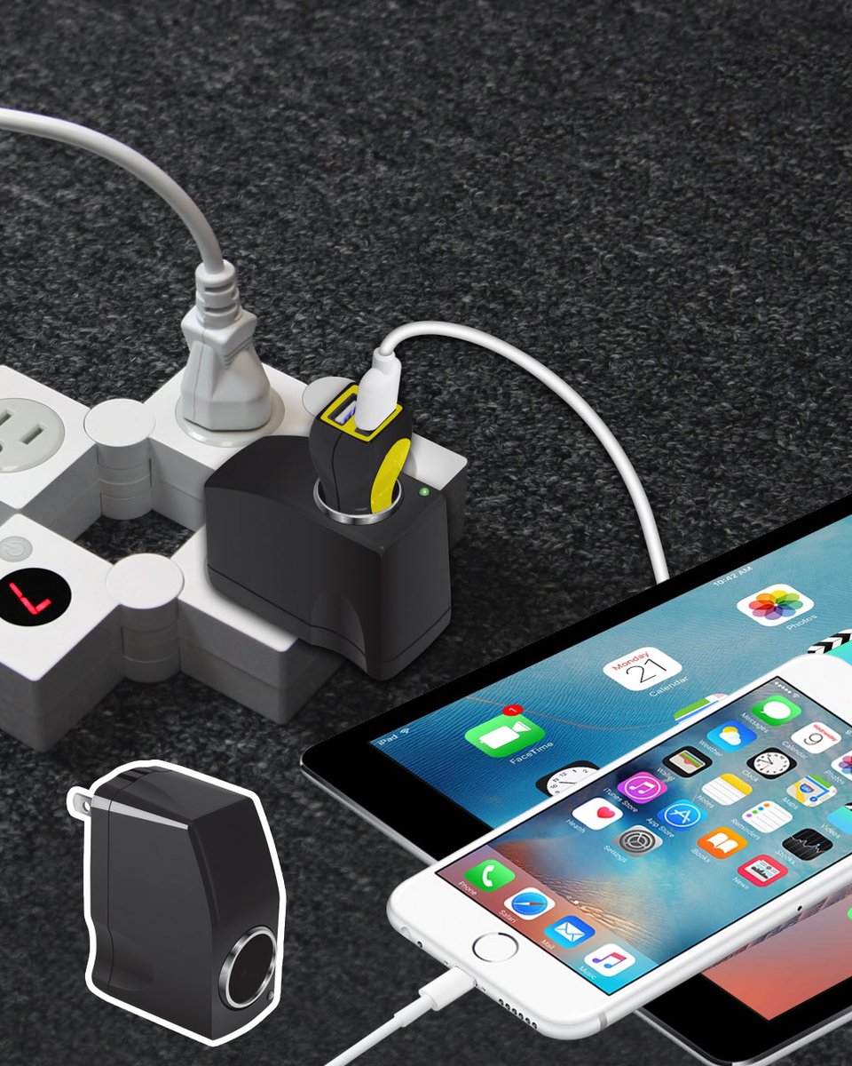 Go_Cellet's tweet image. 2 Amp AC to DC car cigarette lighter power converter.  #cellphoneaccessories #poweradapter #travelessential