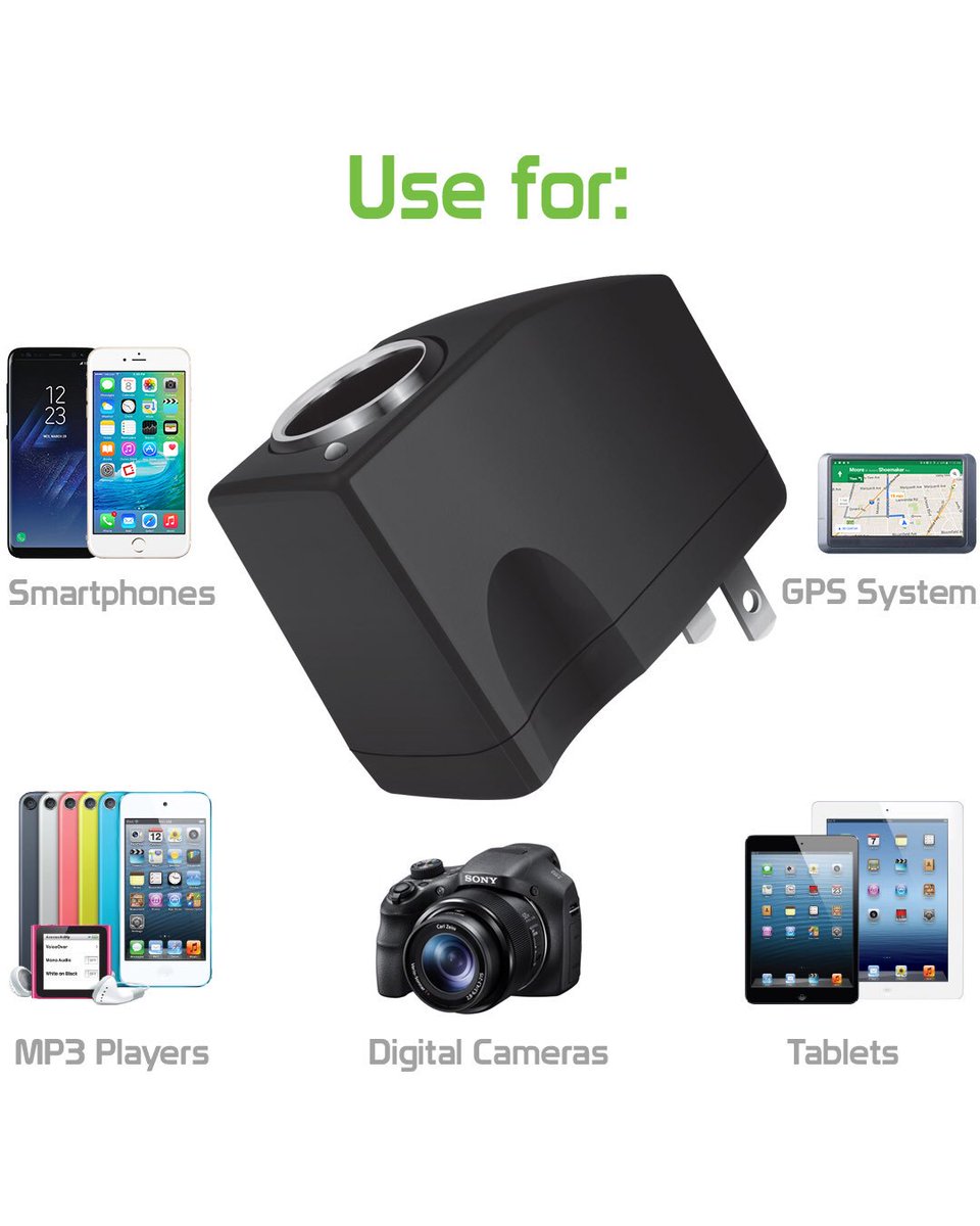Go_Cellet's tweet image. 2 Amp AC to DC car cigarette lighter power converter.  #cellphoneaccessories #poweradapter #travelessential