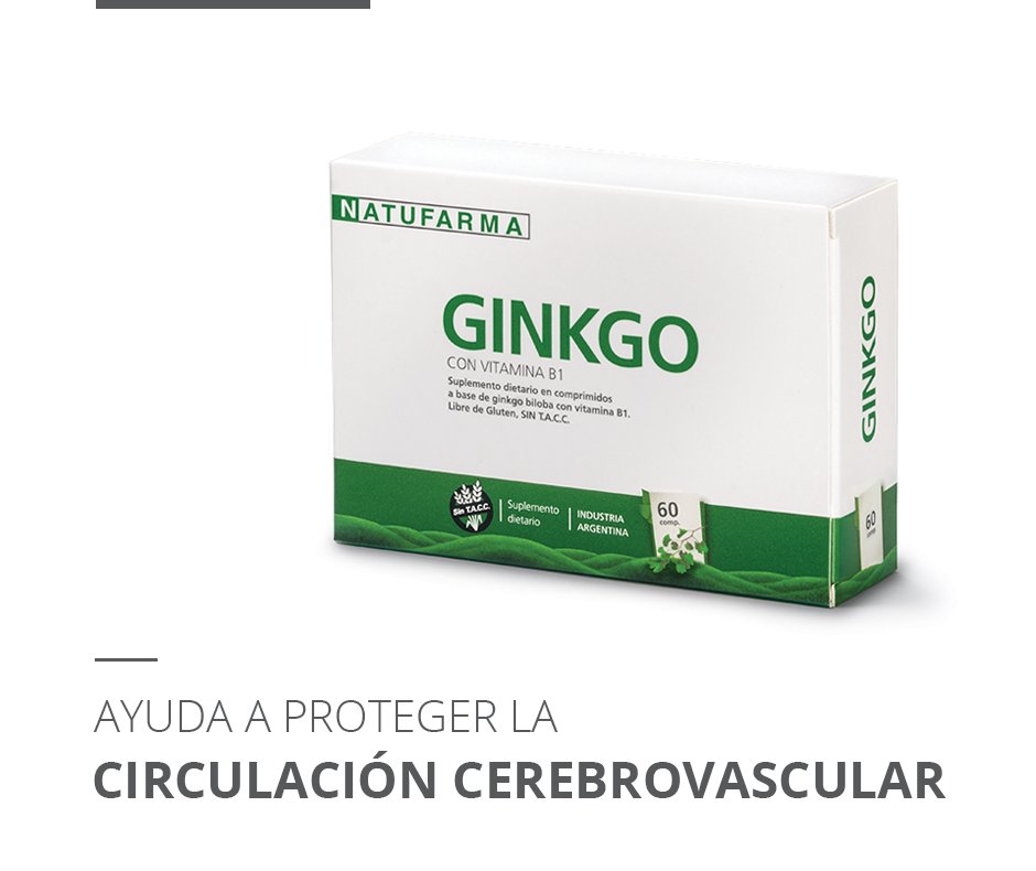 Natufarma_Arg's tweet photo. El Ginkgo Biloba contribuye a mejorar la circulación arterial, capilar y venosa, y está indicado para pérdida o disminución de memoria. 
Conocé más➡https://t.co/F4do6AY3o3 https://t.co/yaGYwv7AjE